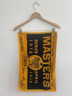 MASTERS Tournament 1973 Ticket Golf Towel EUC